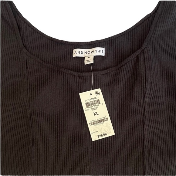 And Now This Black Wire Crop Top NWT - Size XL - Picture 5 of 7